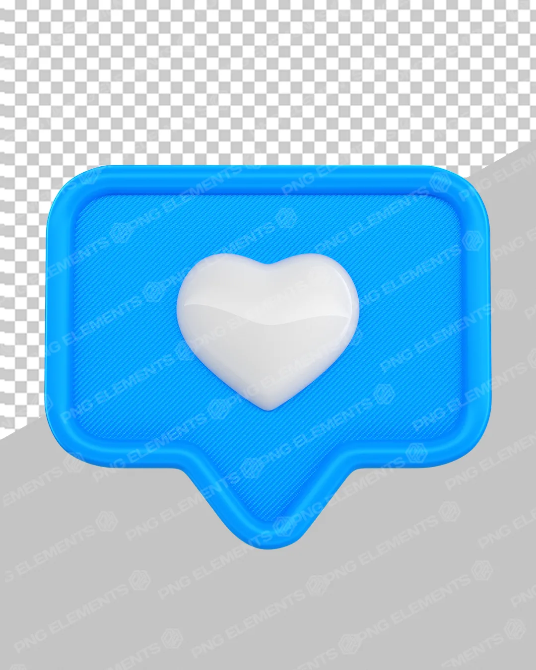 BALÃO COM CORAÇÃO BRANCO 3D PNG - EMOTICON - PSD FREE - PSD EDITAVEL - ICON INSTAGRAM - FREE PNG - DESIGNER PREMIUM - PSD FLYER - CANVA