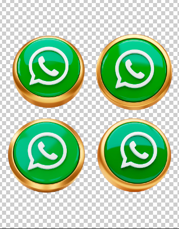 ICON WHATSAPP - ícone WhatsApp dourado PNG - WhatsApp PN