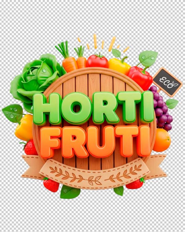 selo 3d horti fruti psd free gratis baixe agora elemento png